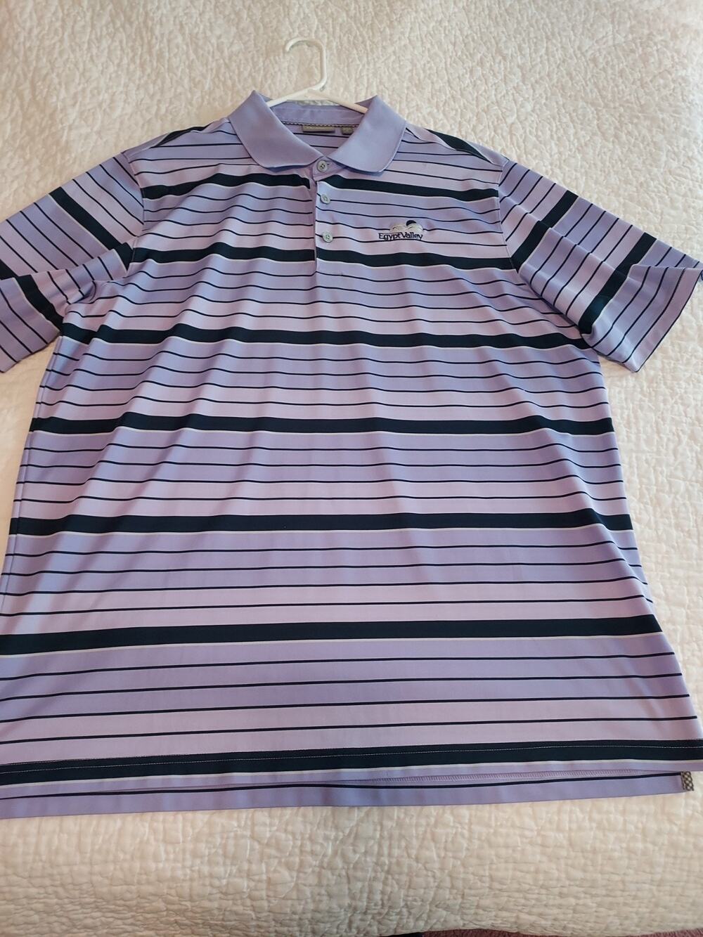 Ashworth brand golf shirt size XL Polo has Egypt Valley Logo - chest
